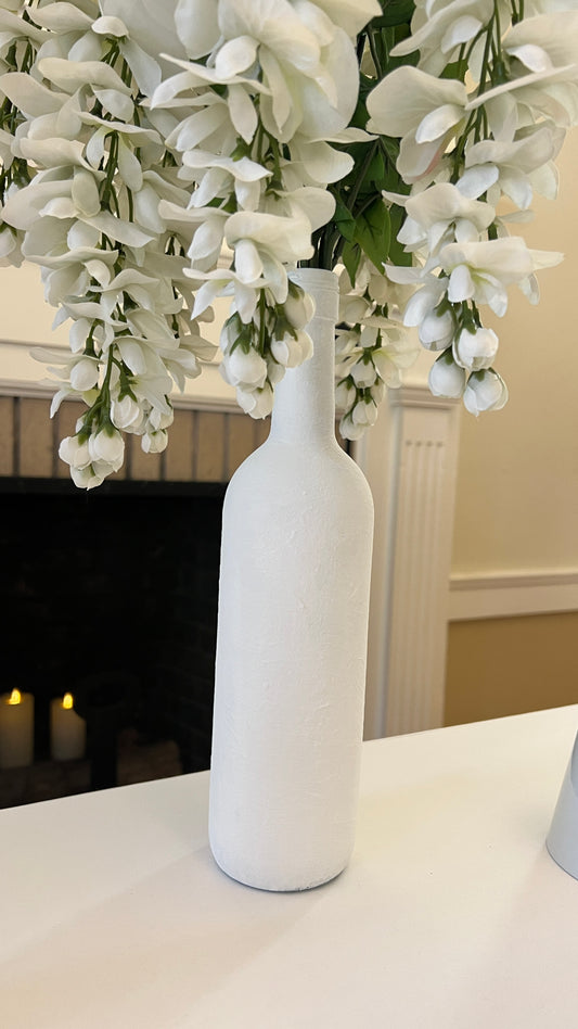 Wedding wine bottle decor for table