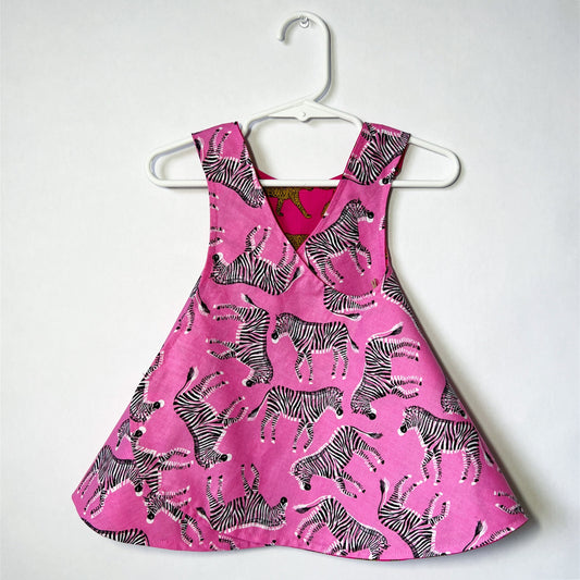 Reversible cotton sundress "Cheetahs and Zebras"