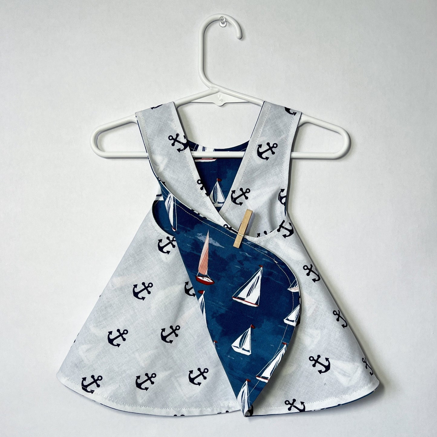Reversible cotton dress “Nautical”