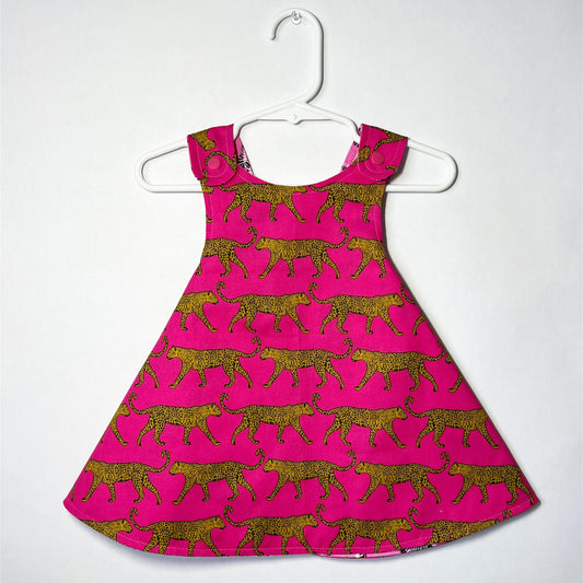 Reversible cotton sundress "Cheetahs and Zebras"