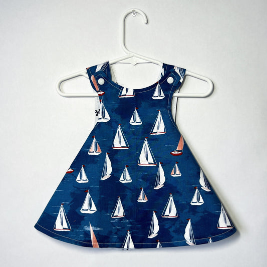 Reversible cotton dress “Nautical”