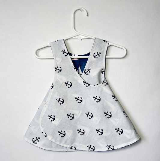 Reversible cotton dress “Nautical”
