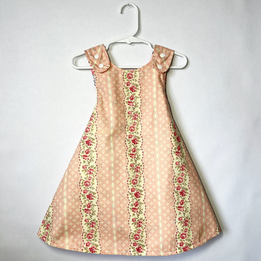 Reversible cotton dress “Pink Flowers”