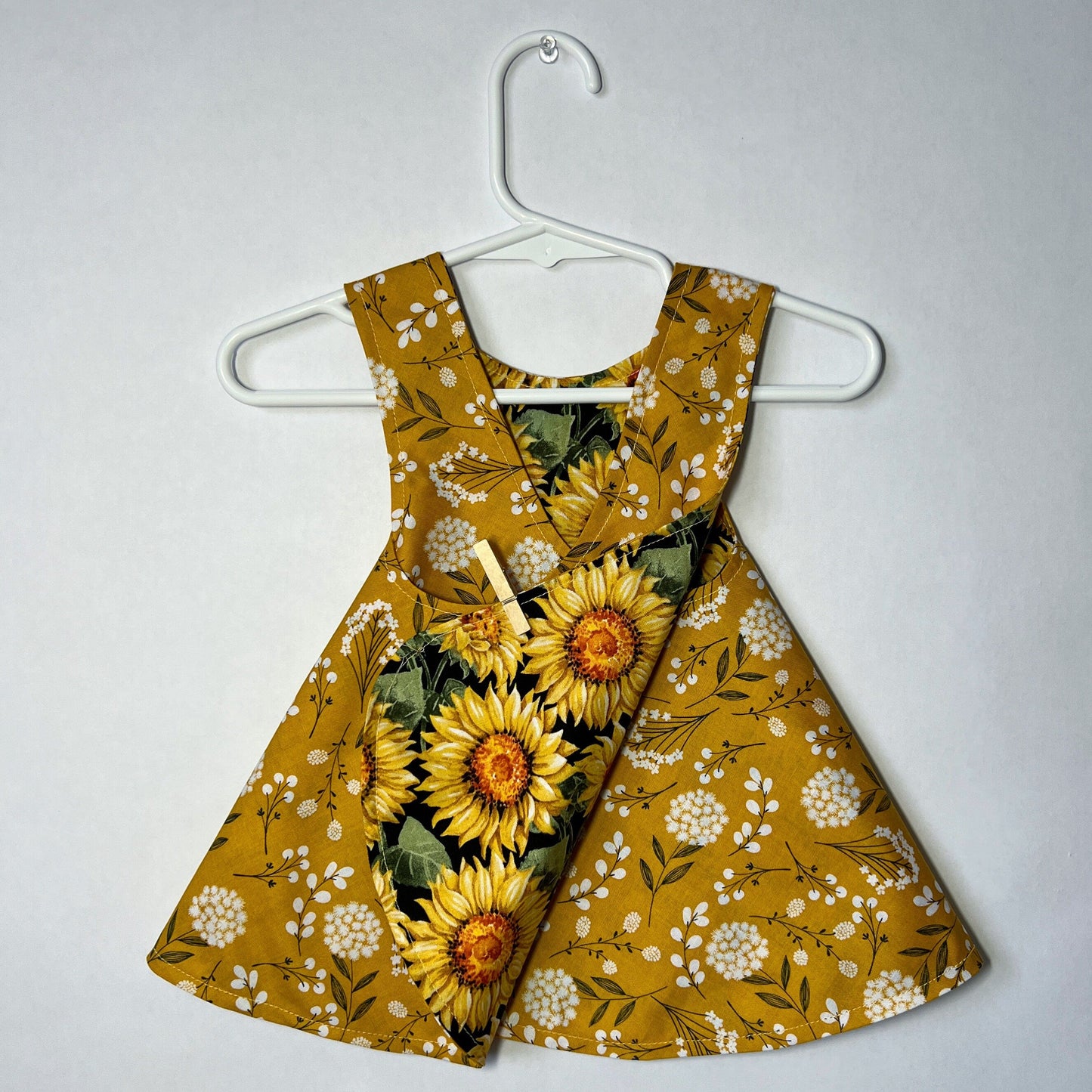Reversible cotton dress “Sunflowers”