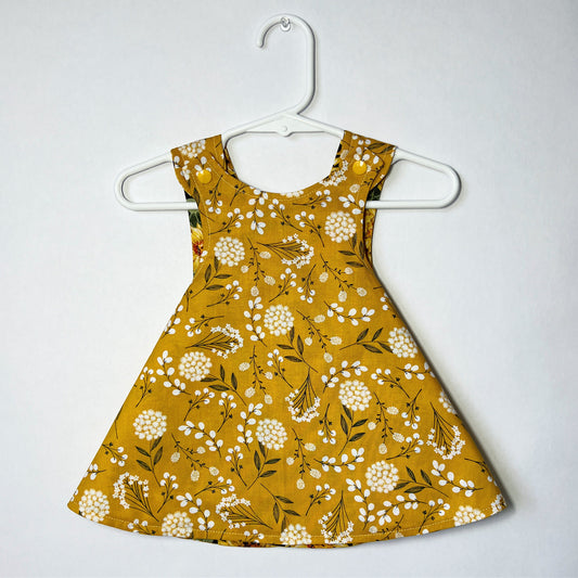 Reversible cotton dress “Yellow Flowers”