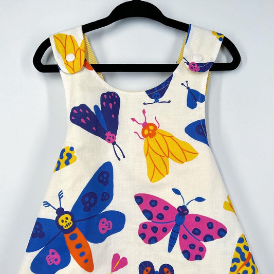 Spooky reversible dress “The silence of the moths” in white