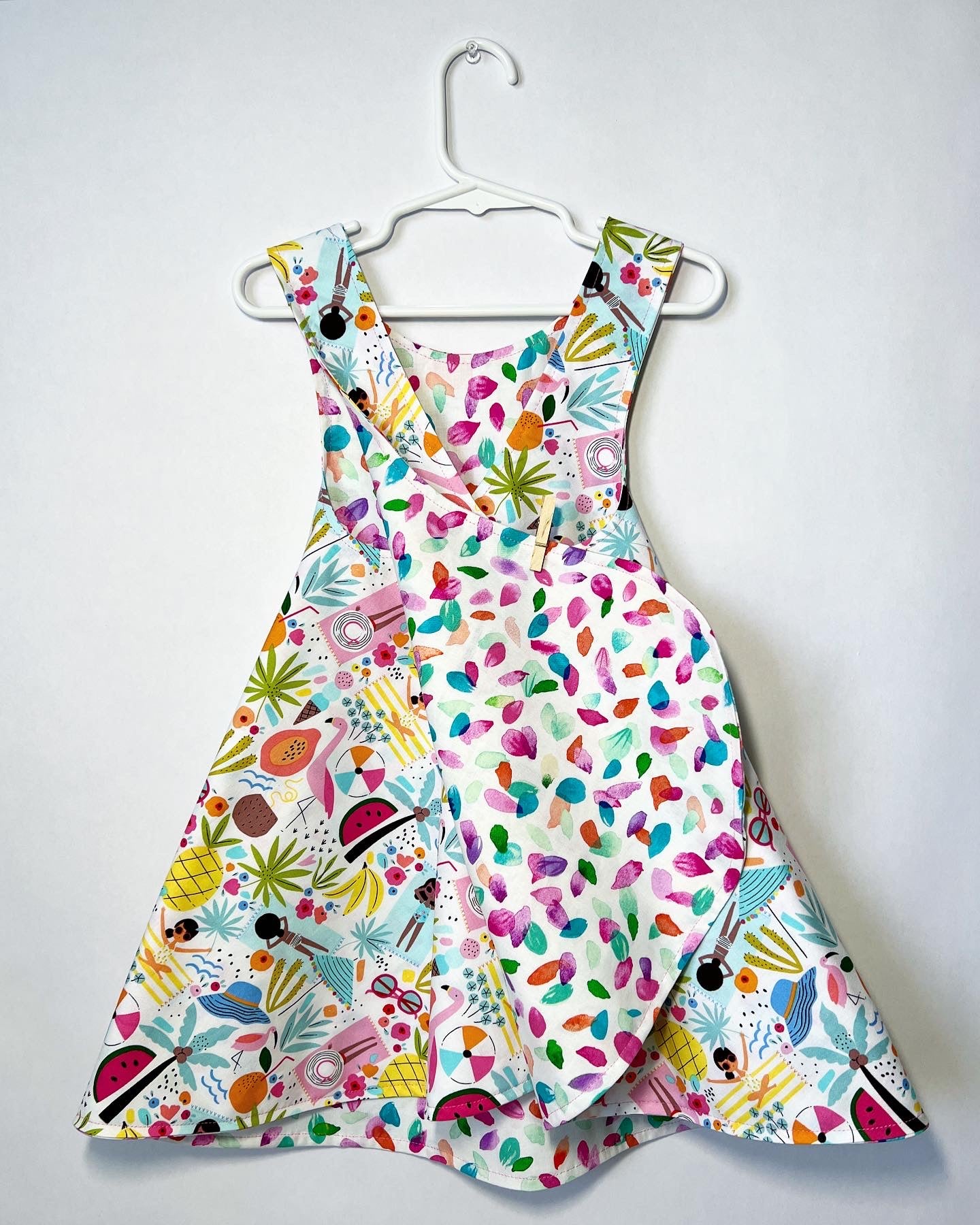 Reversible cotton dress “Beach please”