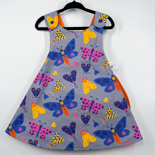 Spooky reversible dress “The silence of the moths” in gray