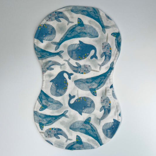 Burp Cloth "Whales"