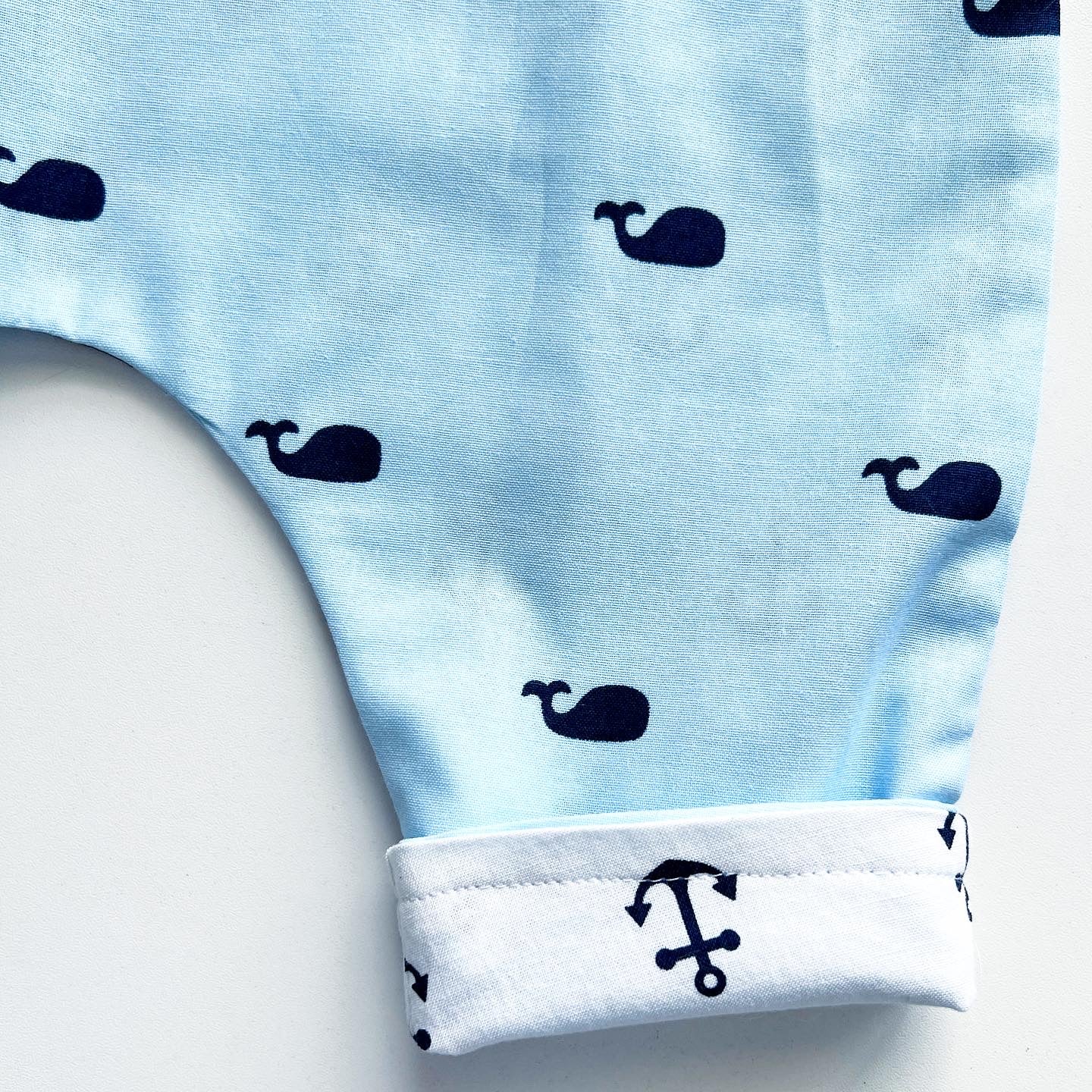 Romper without inseam opening