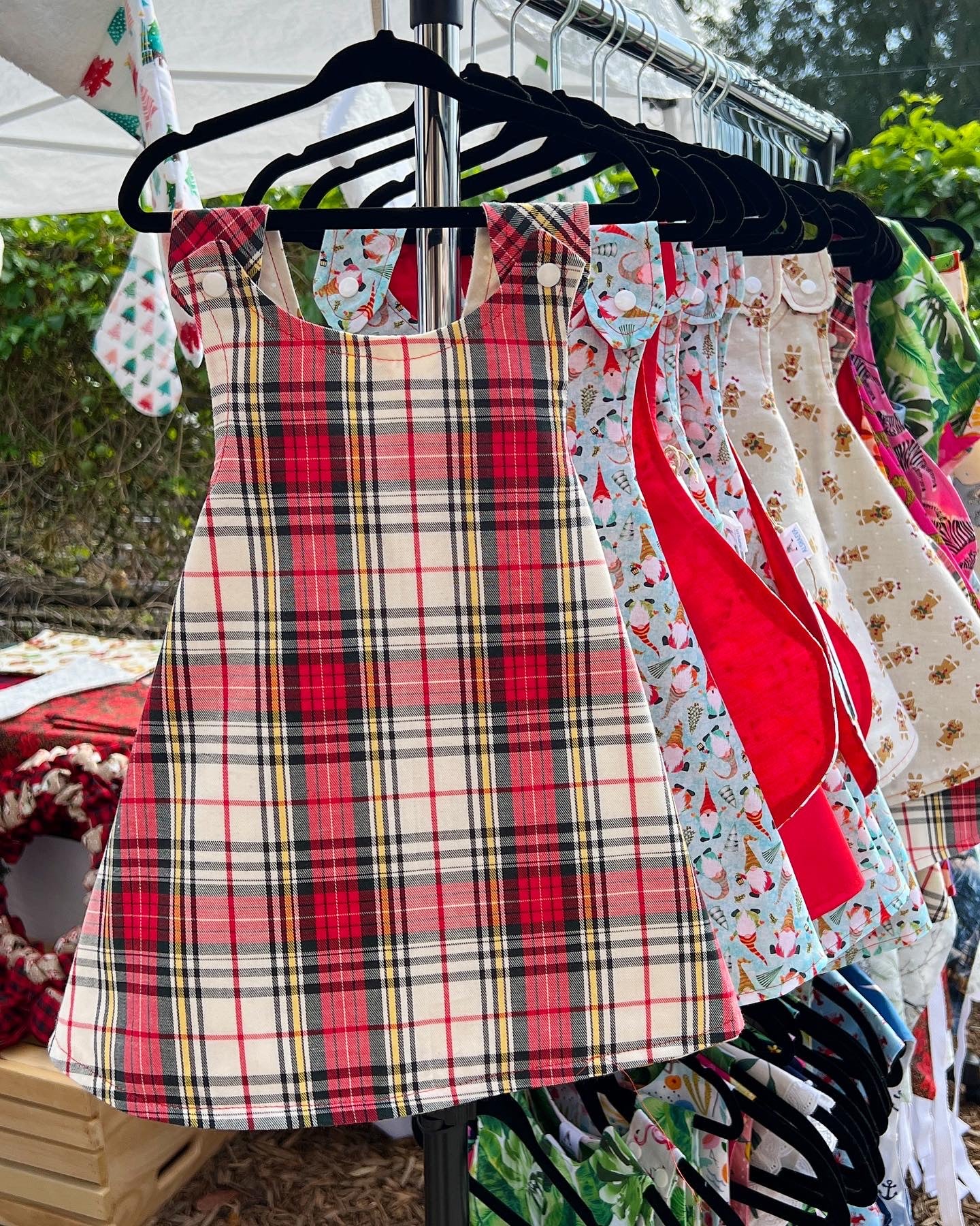 Christmas reversible dress “Plaid”