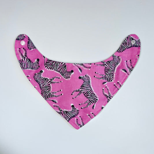 Reversible Bandana Bib "Zebras"