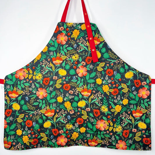 Riffle Paper Co Canvas fabric Apron “Flower field”