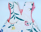 Flowers fabric design reversible cotton dress