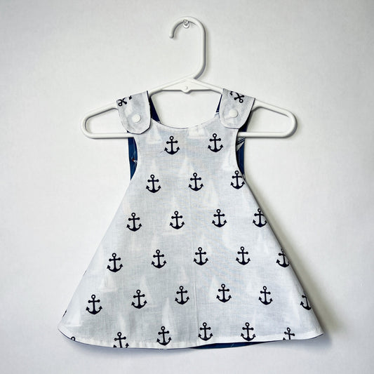 Reversible cotton dress “Nautical”