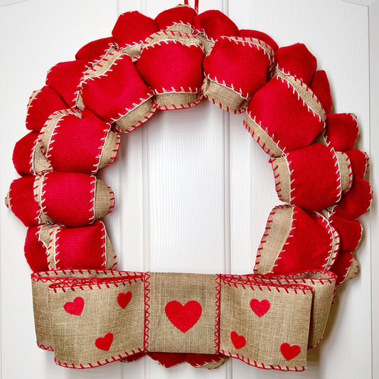 Ribbon wreath “Hearts”